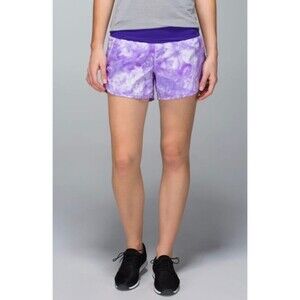 LULULEMON Run Speed 2.5" Short 2 Spray Dye Cool Breeze Bruised Berry Size 4